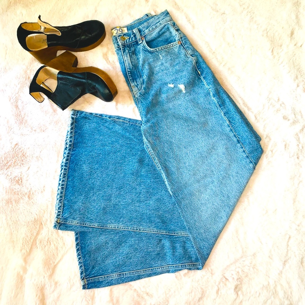 Free People We The Free Ellie Wide Leg Jeans 29